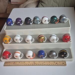 Mini Football Helmet Collection.Opi Vintage Mini NFL Football Gumball Helmets.19